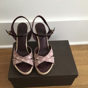 Louis Vuitton MAjorica Wedge Sandal size 39